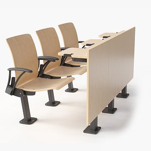 Auditorium Chairs And Tables Light Wood