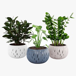 3D Houseplant 91 Prosperplast Sandy Bowl planters