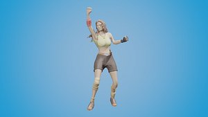 Dance Animation 6 with Female Character 3D model