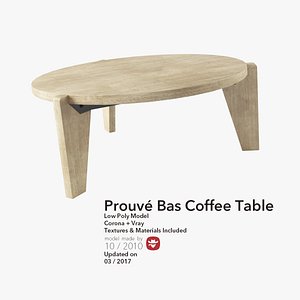 3d model prouvé gueridon bas coffee table