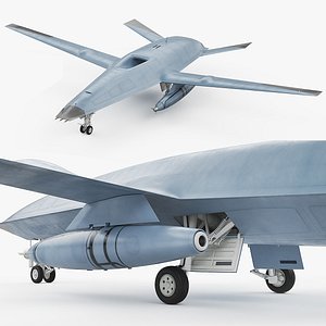 3D Jet Powered Military Drone model