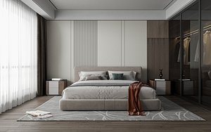 3D model Modern luxury style bedroom