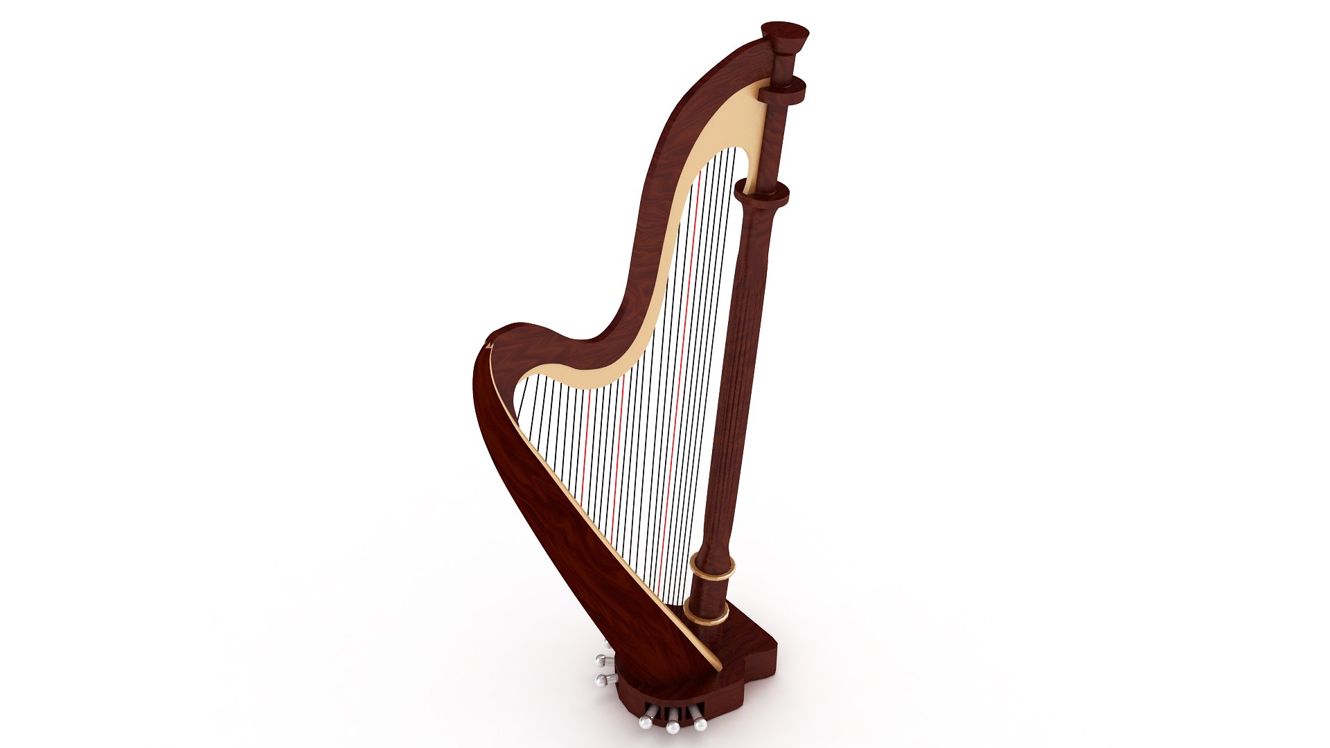 Harp Music Instrument 3D Model - TurboSquid 1680730