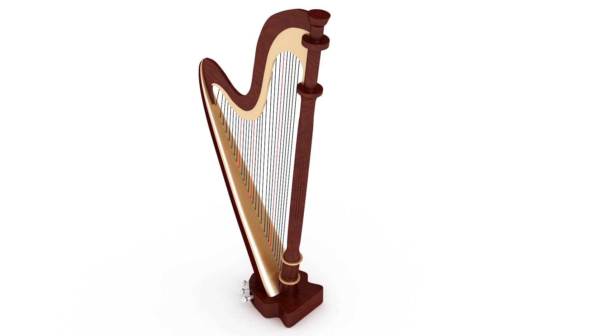 Harp Music Instrument 3D Model - TurboSquid 1680730