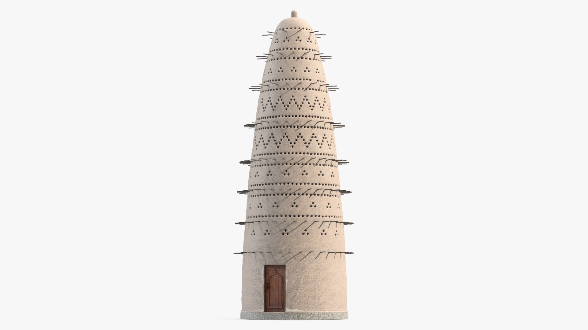 Pigeon Tower White 3D model preview