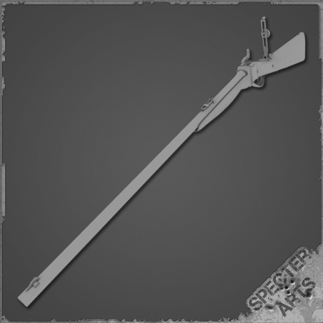 Sharps 1874 Rifle 3d Model