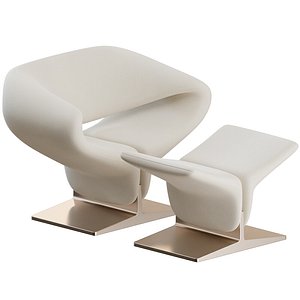 Ribbon Armchair by Artifort 3D model