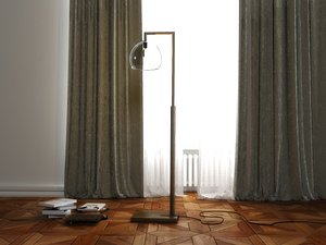 3D model floor lamp montecito