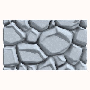 Tumbled Stone Wall High Poly