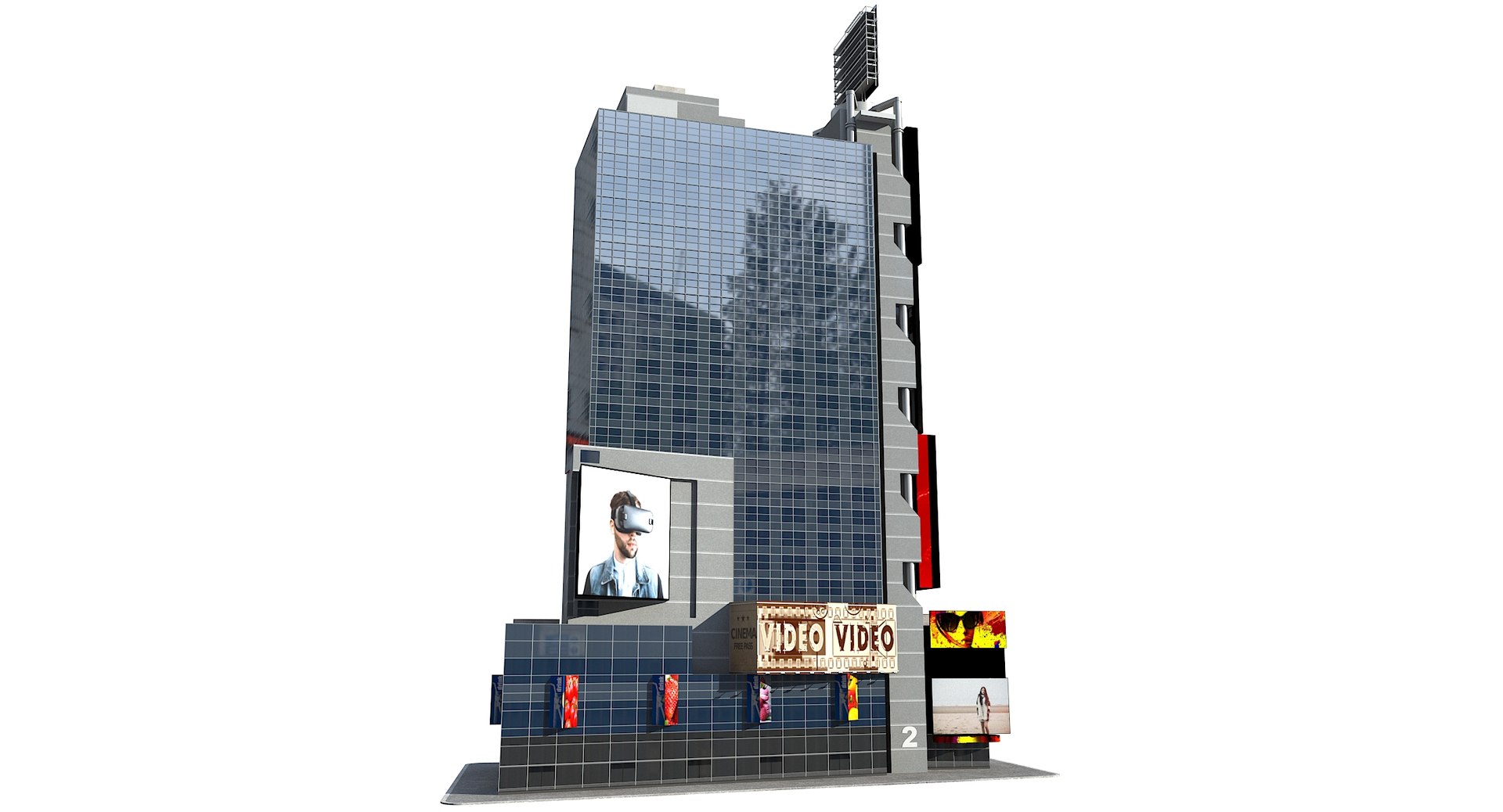 Ramada Renaissance Times Square Low Poly 3D Model - TurboSquid 2136690