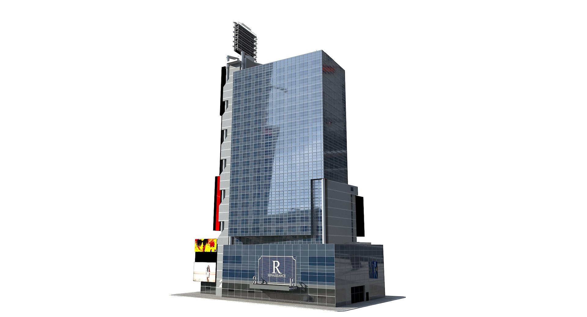 Ramada Renaissance Times Square Low Poly 3D Model - TurboSquid 2136690