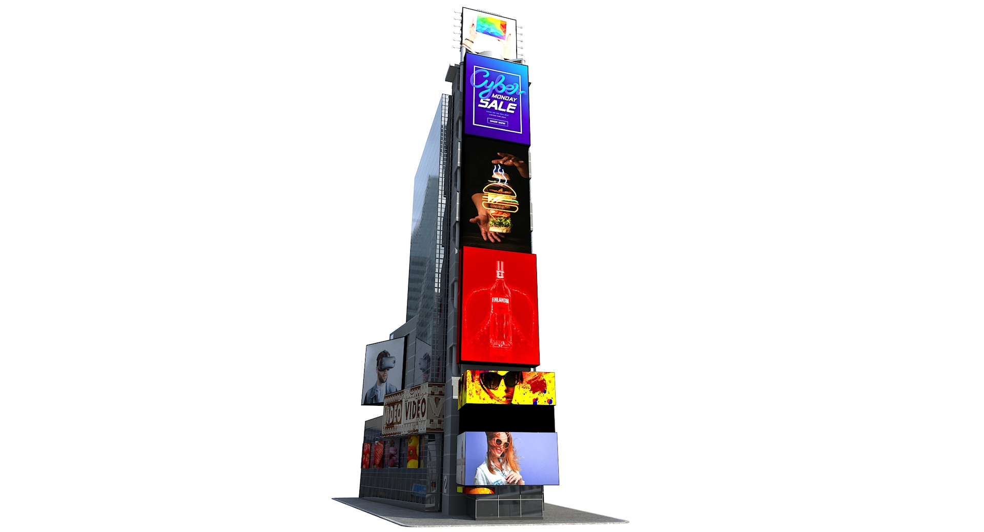 Ramada Renaissance Times Square Low Poly 3D Model - TurboSquid 2136690