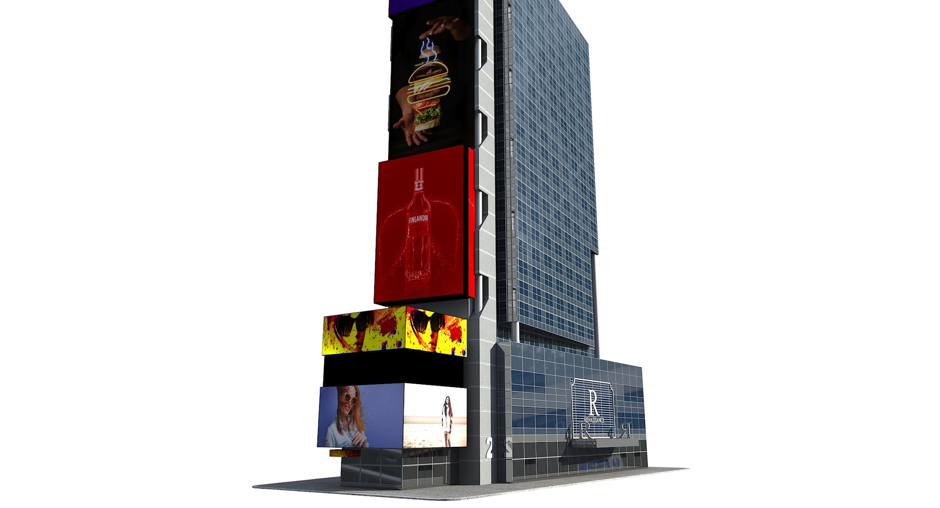 Ramada Renaissance Times Square Low Poly 3D Model - TurboSquid 2136690