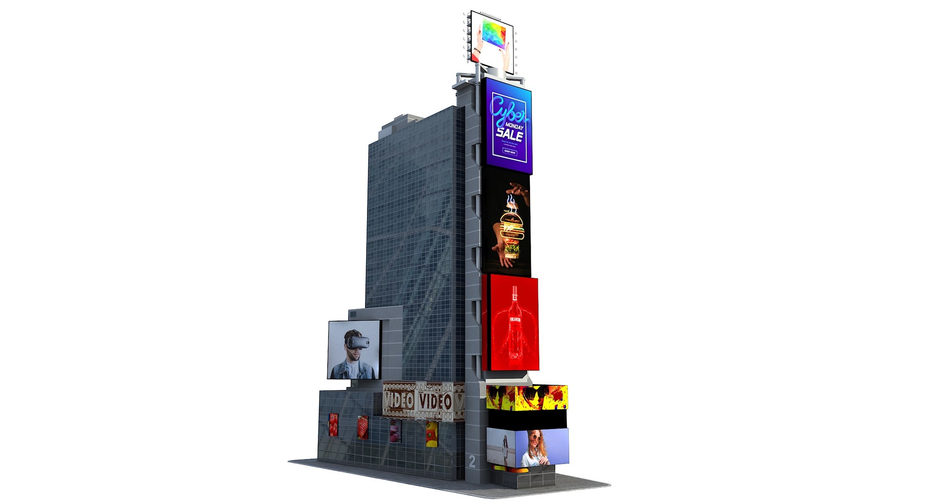 Ramada Renaissance Times Square Low Poly 3D Model - TurboSquid 2136690