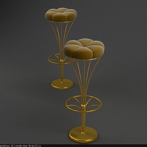 3d bar chair model