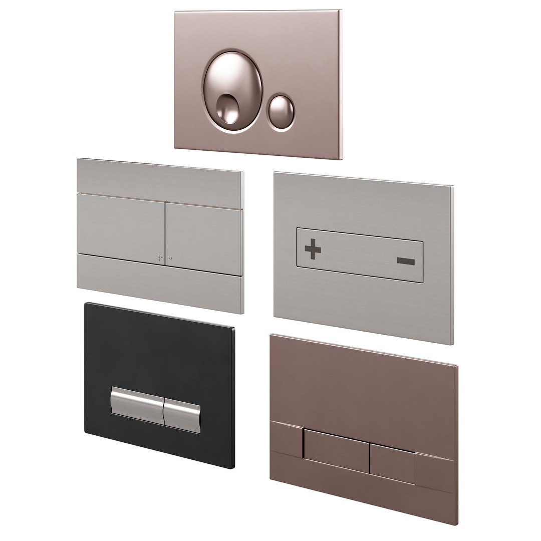 Flush Button For Installation 2 Model - TurboSquid 2394777