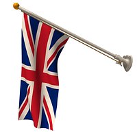 Union Jack flag on 70 degree pole