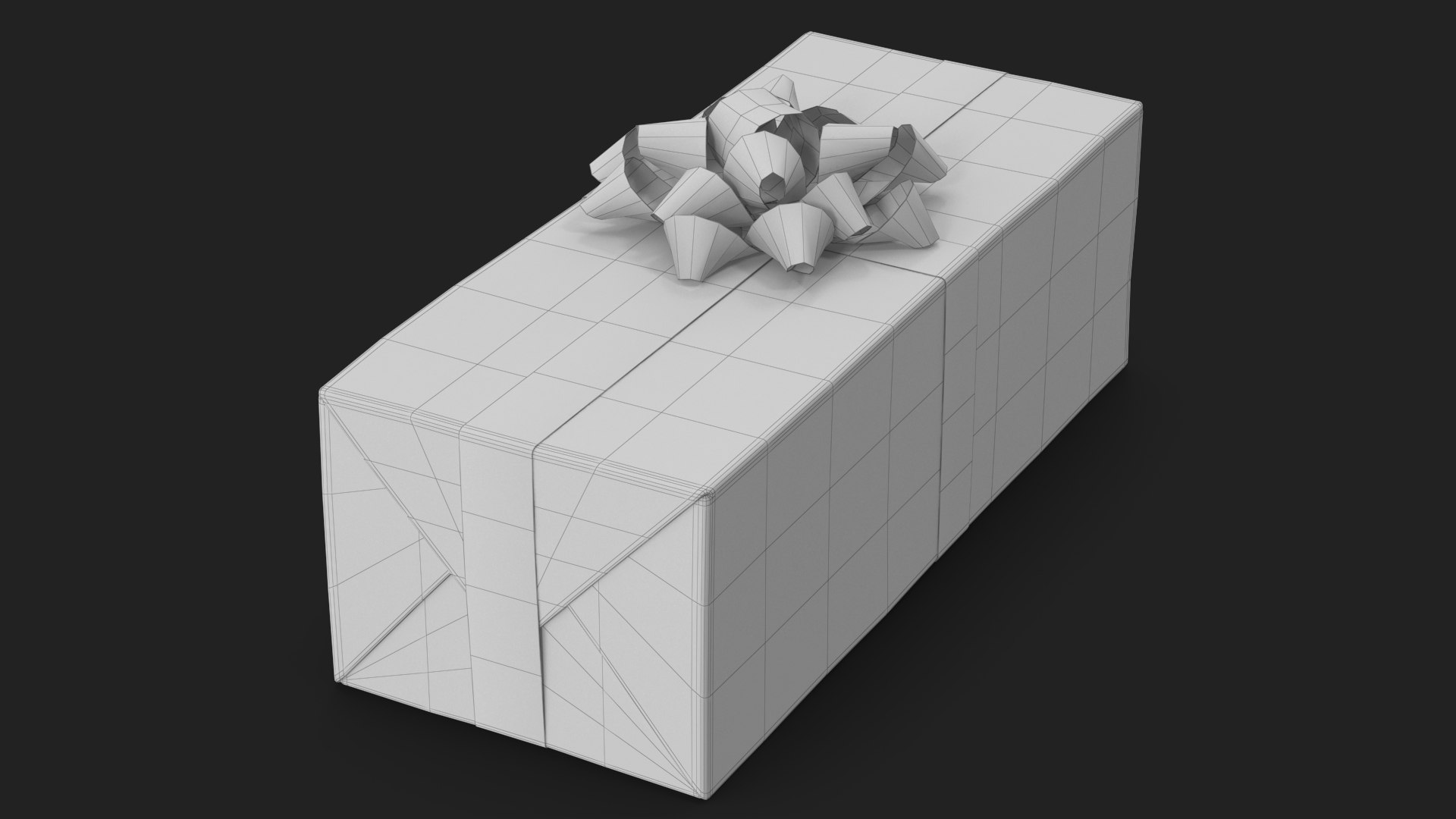 3D Gift Box With A Bow White V4 Model - TurboSquid 2539161