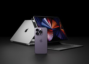 Apple iPhone 14 Pro  MacBook Pro 14  iPad Pro with Keyboard
