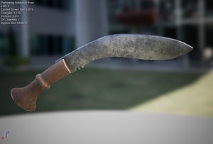 3D model gurkha knife