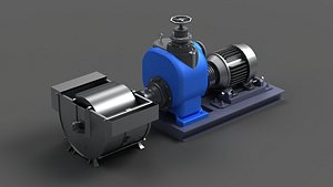 3D pump water liquid centrifugal machine industrial heavy motor