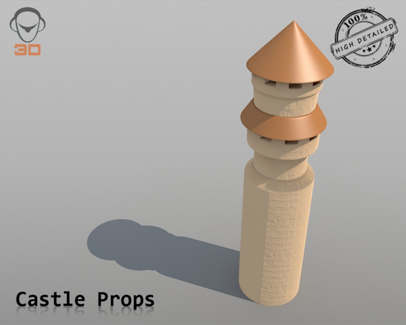 castle props 3d model