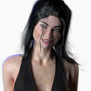 female redshift character rigged model