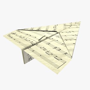 origami airplane 3d model