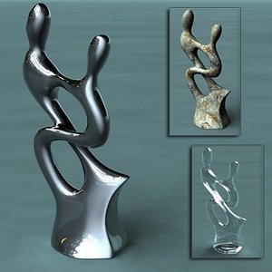 modern sculpture 3d model