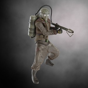 rigged flamer 3D model