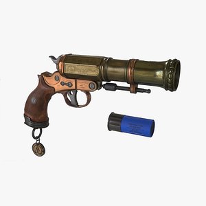 3D Stylized Flare Pistol