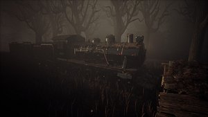 Mystic Foggy Horror Swamp Village Train Abandoned Haunted