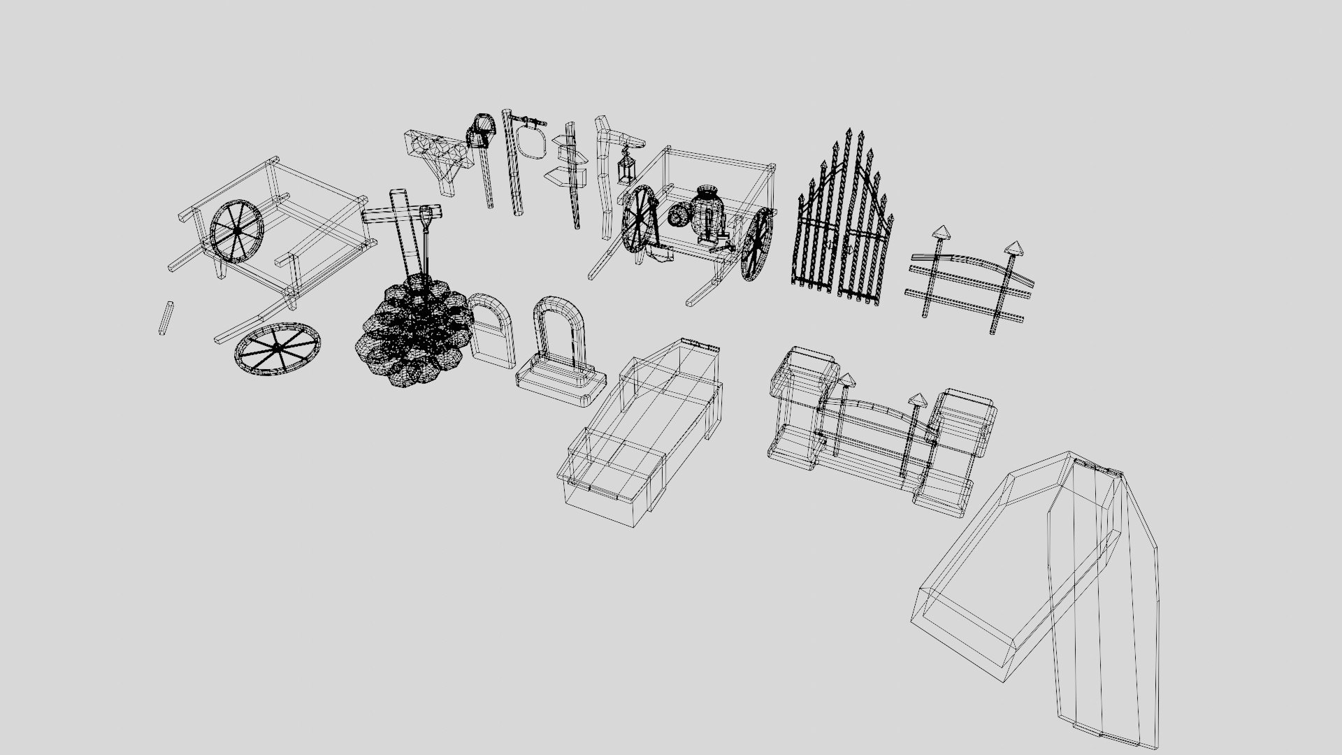 3D Old Cemetery Low Poly 16 game Assets https://p.turbosquid.com/ts-thumb/sq/NM19rA/Mh/wireframe/jpg/1650354070/1920x1080/fit_q87/b2f3575a339cfff68921d0378ebdf11d293bce8f/wireframe.jpg