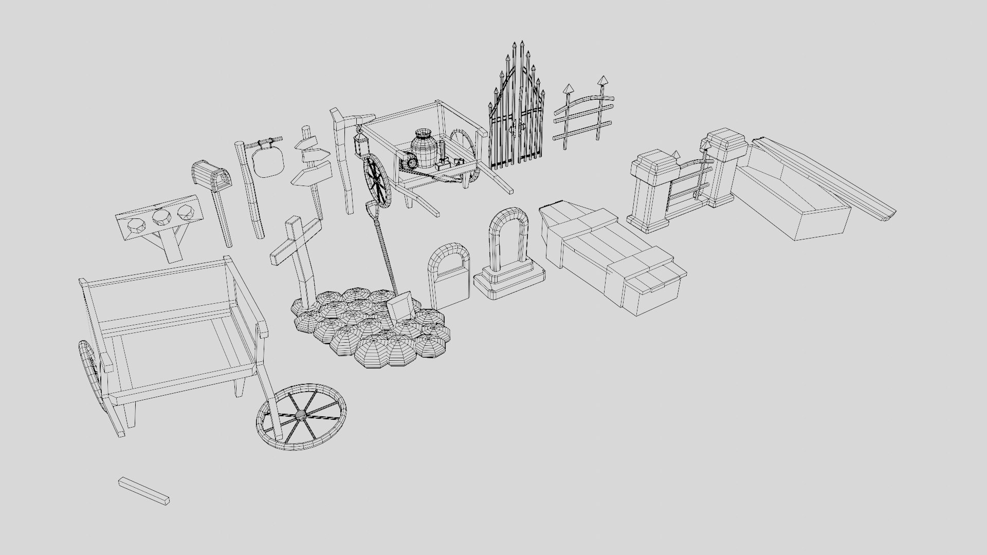 3D Old Cemetery Low Poly 16 game Assets https://p.turbosquid.com/ts-thumb/sq/NM19rA/pb/wireframe2/jpg/1650354064/1920x1080/fit_q87/227bed111b99dbc4da45999b6186c0106b7cc98c/wireframe2.jpg