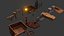 Activos del juego Old Cemetery Low Poly 16