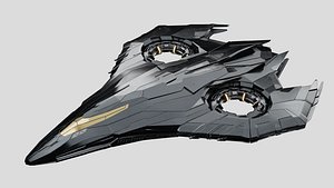 3D model Sci Fi Spaceship - Low-poly 3D model