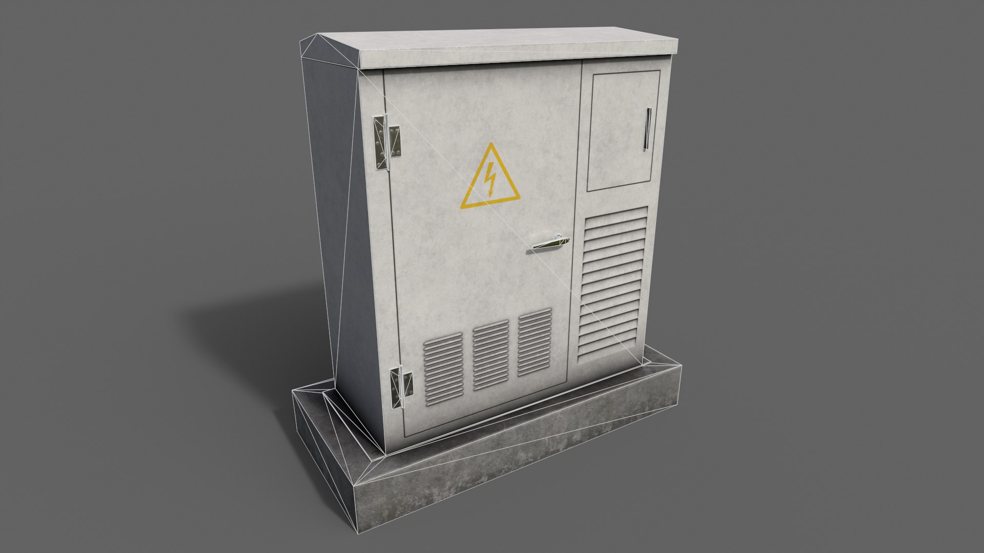 3D Model PBR Electric Box White - TurboSquid 1753931