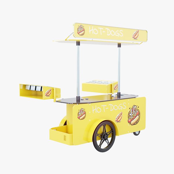 3D Mobile Food Cart hot-Dog