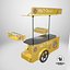 3D Mobile Food Cart hot-Dog
