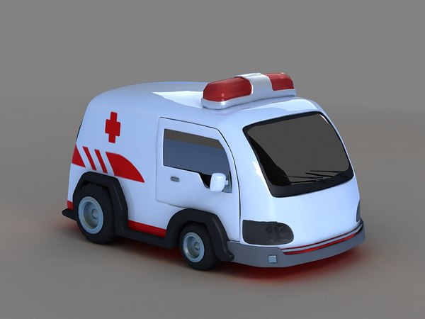 Cartoon ambulance q toy car 3D model - TurboSquid 1572977