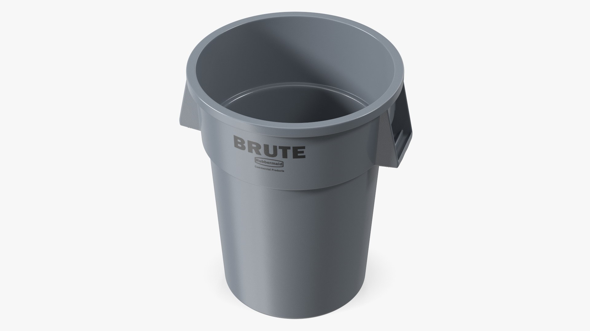 Brute Round Commercial Trash Can Grey 3D model preview