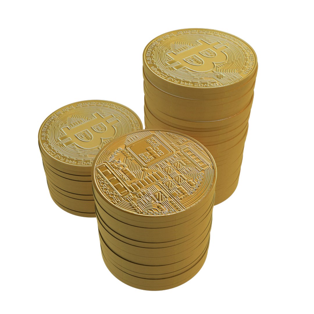 Bitcoin set 3D model - TurboSquid 1234582