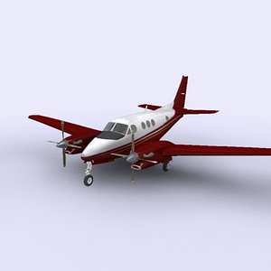 king air c90b 3d model