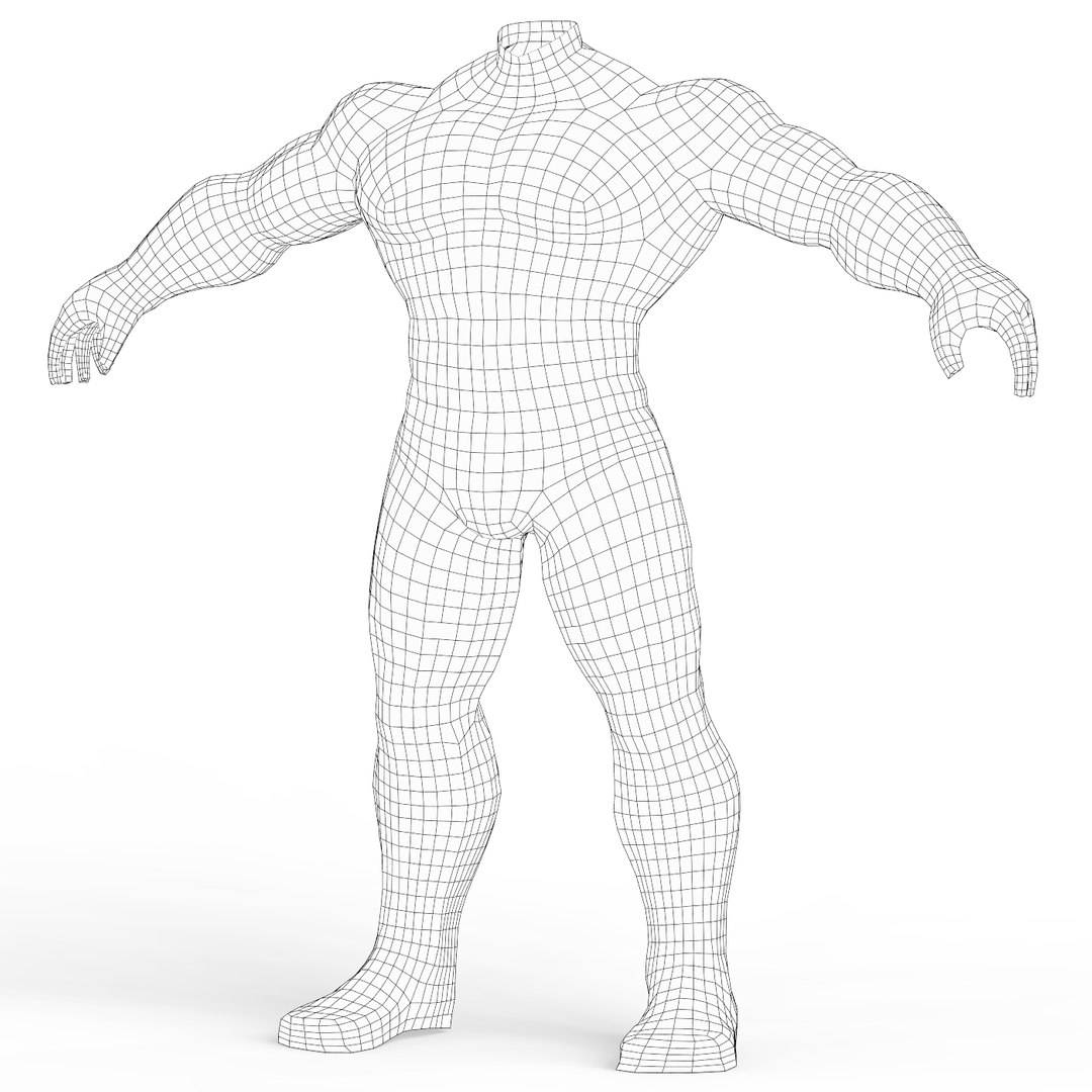 Hulk Body Base Mesh 3D Model - TurboSquid 1990596