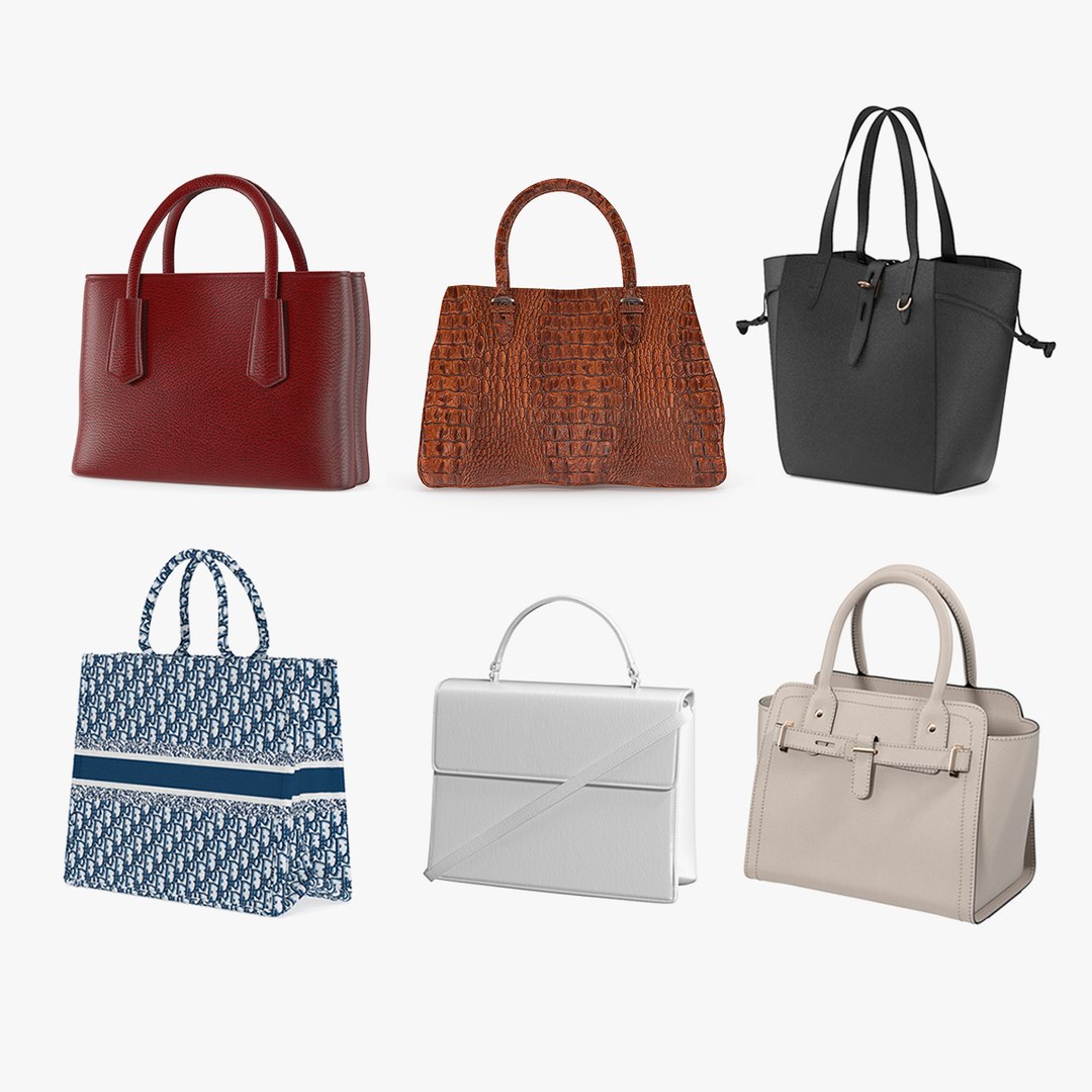 Women Handbags Collection 4 3D model preview