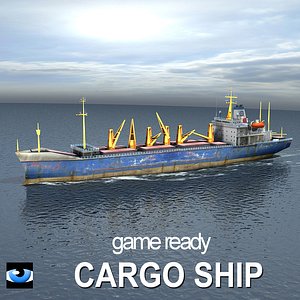 3d cargo ship