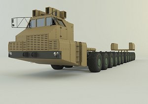3D Maz-7907 military vehicle 3D model model
