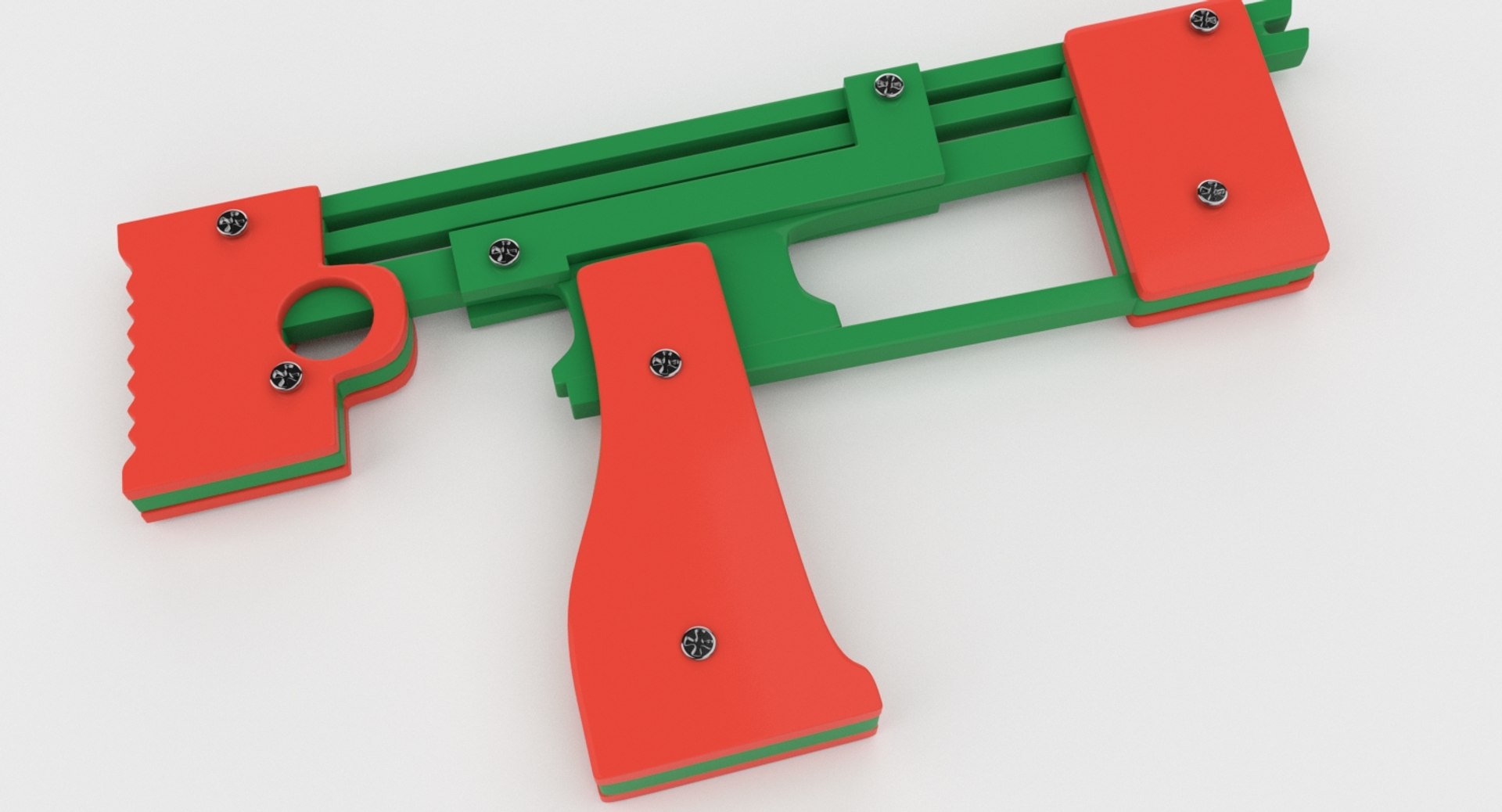 3d Model Rubber Band Gun