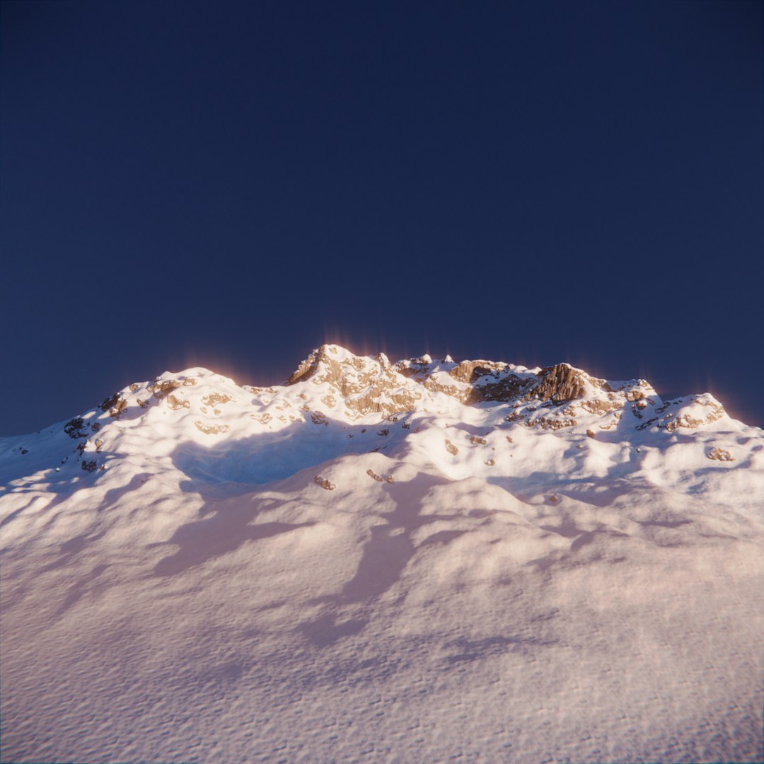 3D Mountain Snowy Snow Model - TurboSquid 1258033