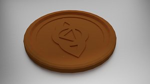 3D model coaster anja eye